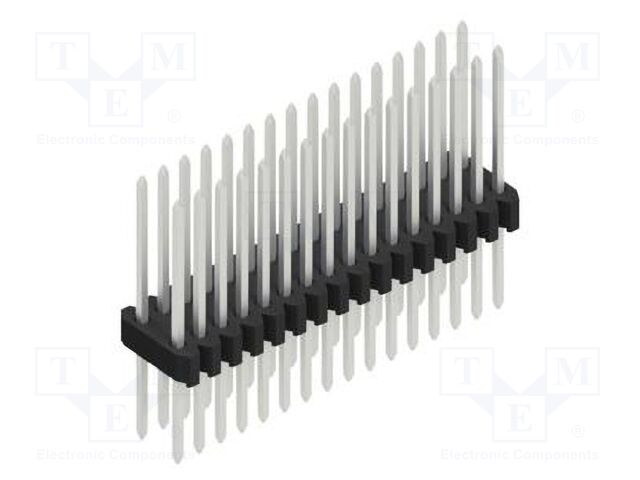 Connector: pin strips; pin header; male; PIN: 32; 1.27mm; THT; 2x16