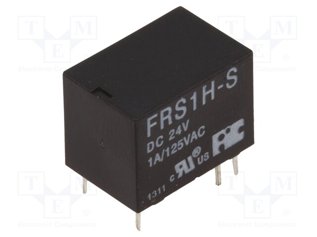 Relay: electromagnetic; SPDT; Ucoil: 24VDC; 1A/125VAC; 1A/30VDC