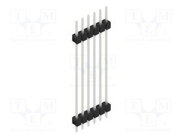 Connector: pin strips; pin header; male; PIN: 6; 2.54mm; THT; 1x6