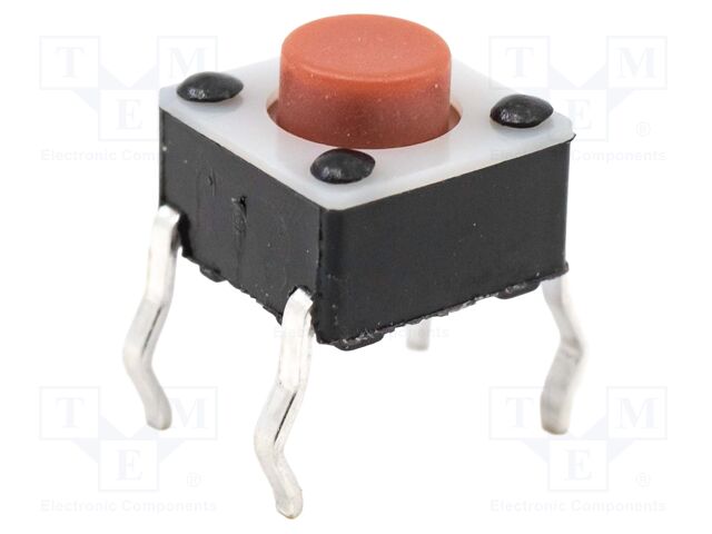 SWITCH, TACTILE SPST, 50mA, THROUGH HOLE