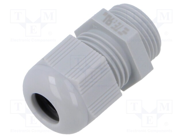 Cable gland; without nut; PG11; IP68; Mat: polyamide; light grey