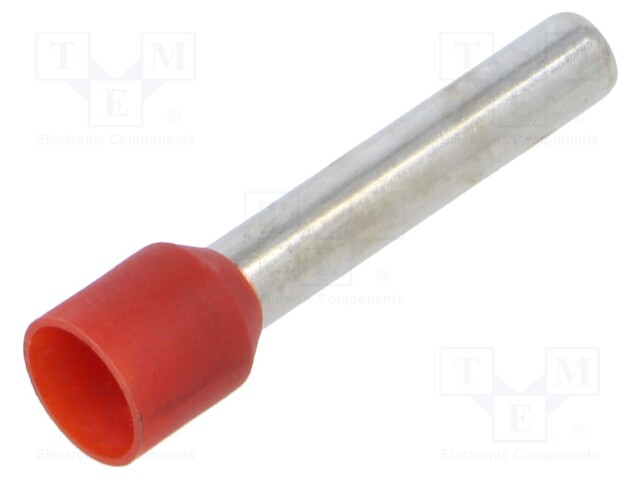 Tip: bootlace ferrule; insulated; copper; 10mm2; 25mm; tinned