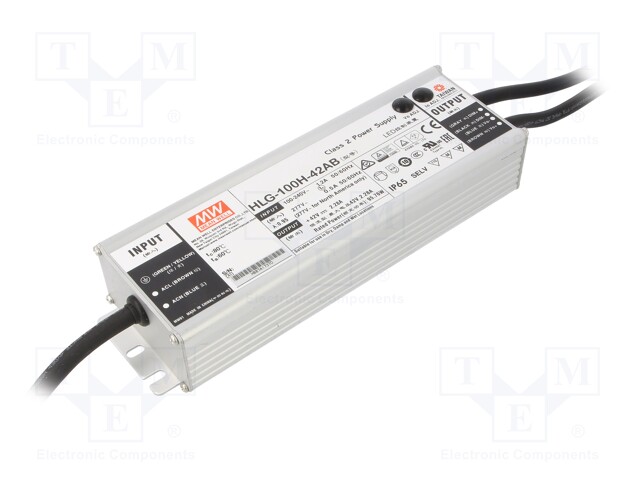 Power supply: switched-mode; LED; 95.76W; 42VDC; 38÷46VDC; IP65