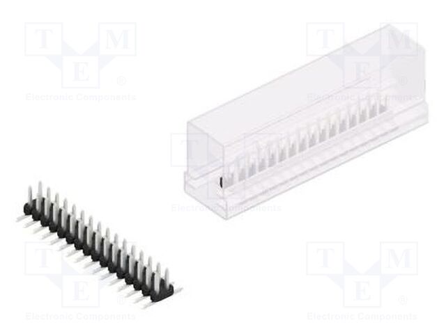 Connector: pin strips; pin header; male; PIN: 32; 2mm; SMT; 2x16