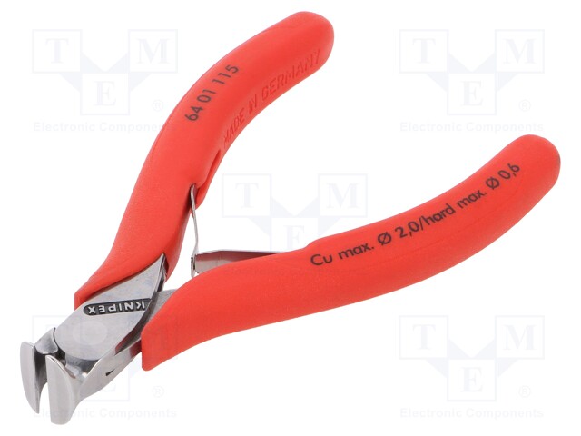 Pliers; end,cutting; plastic handle; Pliers len: 115mm