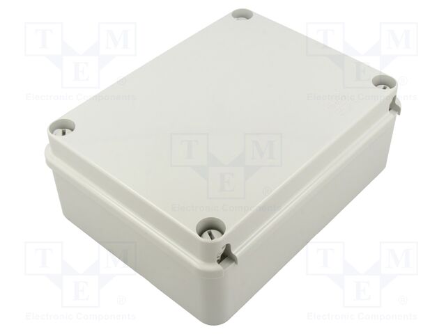 Enclosure: junction box; wall mount; plastic; grey