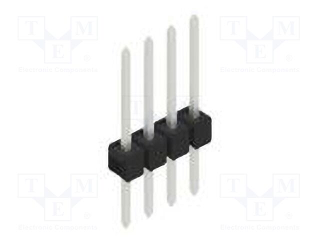 Connector: pin strips; pin header; male; PIN: 4; 2.54mm; THT; 1x4