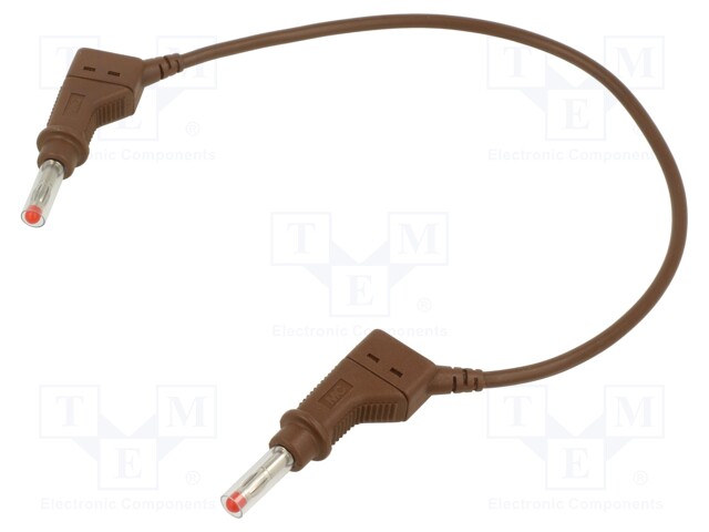 Connection cable; 32A; banana plug 4mm,both sides; Len: 0.25m