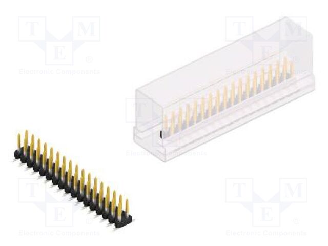 Connector: pin strips; pin header; male; PIN: 34; 2mm; SMT; 2x17