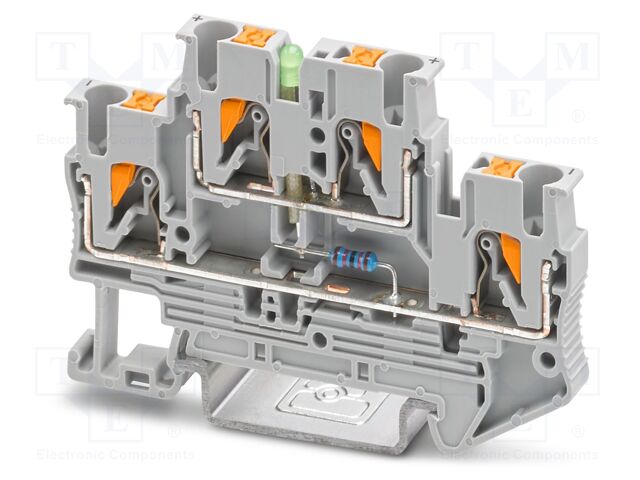 Splice terminal: rail; 20A; 500V; push-in; PA; 0.14÷4mm2; W: 5.2mm