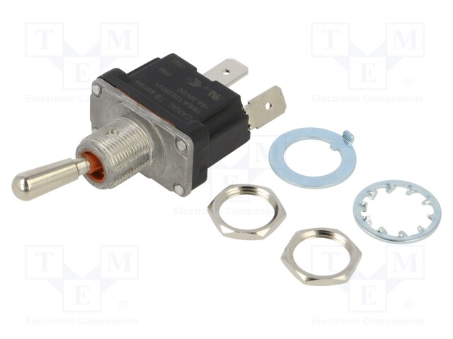 Switch: toggle; Pos: 2; SPST; OFF-ON; 16A/250VAC; Toggle: round; IP68