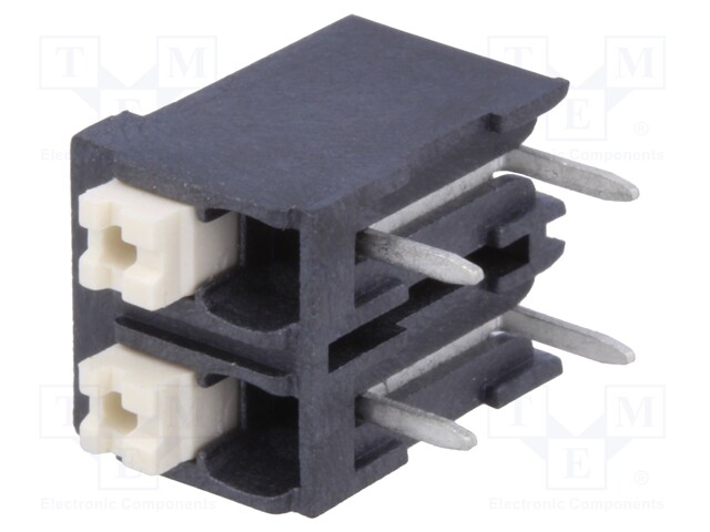 PCB terminal block; angled 90°; 5mm; ways: 2; on PCBs; 0.2÷1.5mm2