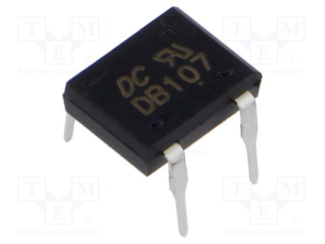 Bridge rectifier: single-phase; 1kV; If: 1A; Ifsm: 50A; DB-1; THT