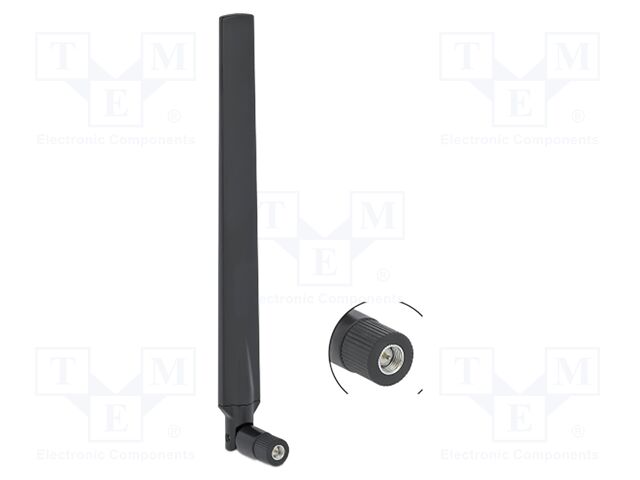 Antenna; GSM,LTE,UMTS,inner; black; SMA; screw-in; male; 50Ω