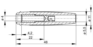 Connector: 4mm banana; socket; 16A; 30VAC; 60VDC; blue; gold-plated