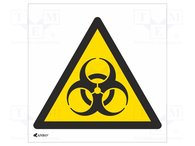 Safety sign; warning; Mat: PVC; W: 200mm; H: 200mm