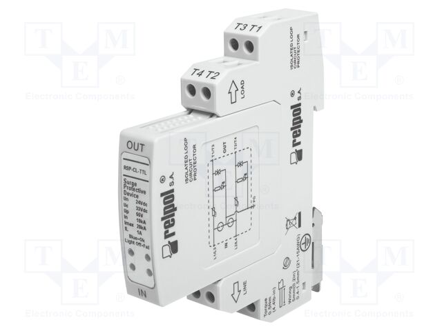 Surge arrester; In 8/20us: 20kA; 23.3VAC; for DIN rail mounting