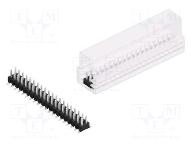 Connector: pin strips; pin header; male; PIN: 40; 2.54mm; SMT; 2x20