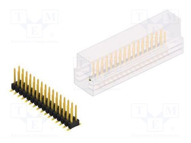 Connector: pin strips; pin header; male; PIN: 32; 2.54mm; SMT; 2x16
