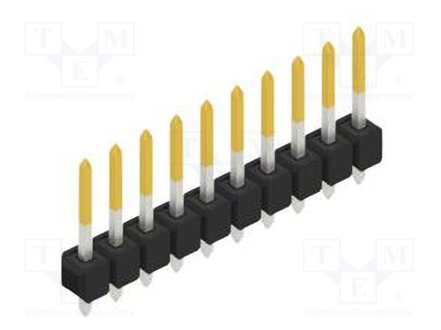 Connector: pin strips; pin header; male; PIN: 10; 2.54mm; THT; 1x10