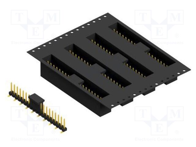 Connector: pin strips; pin header; male; PIN: 19; 2.54mm; SMT; 1x19
