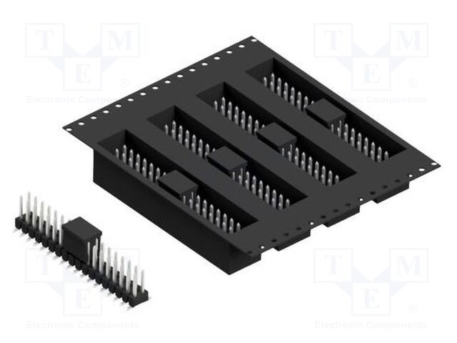 Connector: pin strips; pin header; male; PIN: 36; 2.54mm; SMT; 2x18