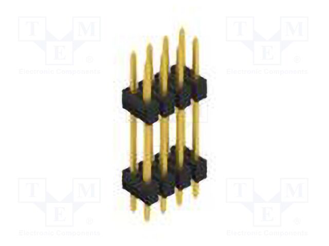 Connector: pin strips; pin header; male; PIN: 8; 2.54mm; THT; 2x4