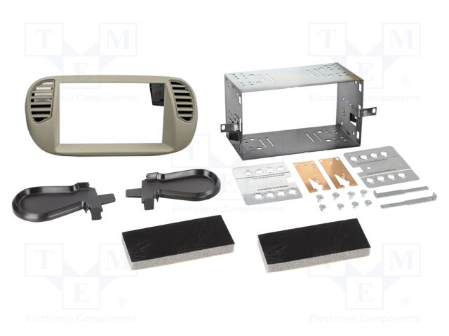 Radio frame; Fiat; 2 DIN; pearl grey