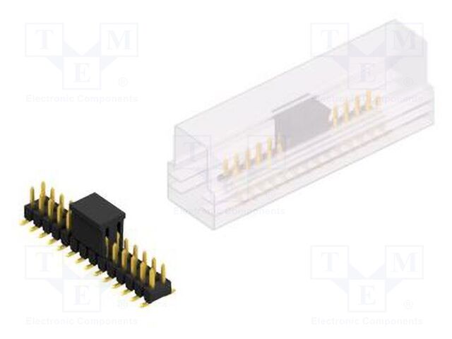 Connector: pin strips; pin header; male; PIN: 28; 2.54mm; SMT; 2x14