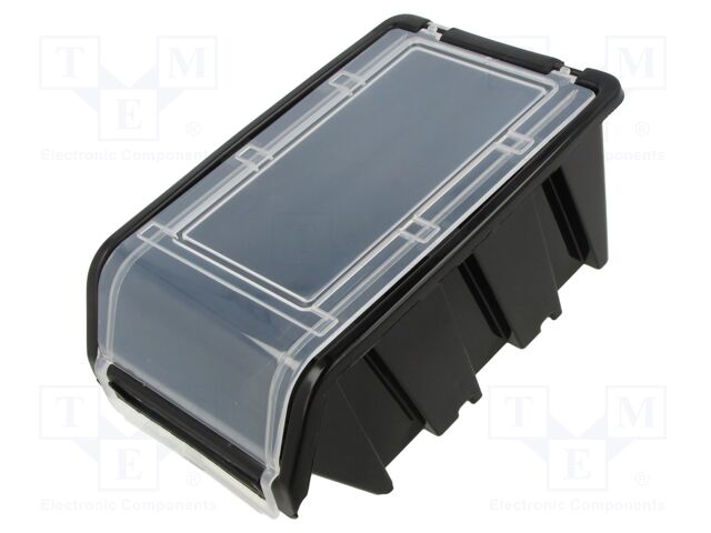 Container: cuvette; black; 195x120x90mm; TRUCK PLUS; BINEER