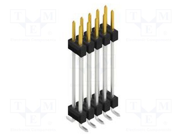 Connector: pin strips; pin header; male; PIN: 10; 2.54mm; SMT; 2x5