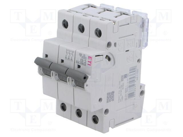 Circuit breaker; 230/400VAC; for DIN rail mounting; Charact: C