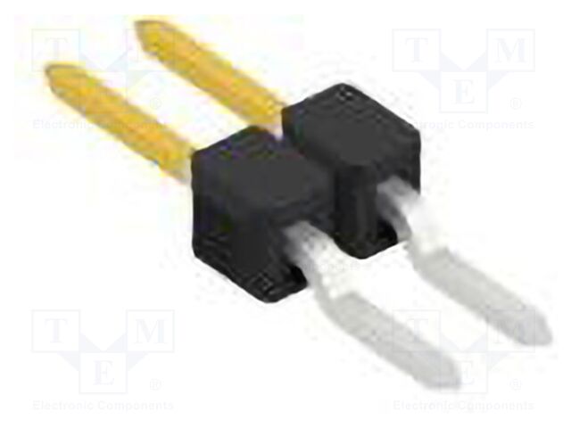 Connector: pin strips; pin header; male; PIN: 2; 2.54mm; SMT; 1x2