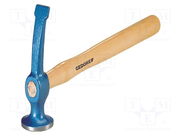 Hammer; tinner's; 300mm; round; steel; wood (ash); Ø: 40mm