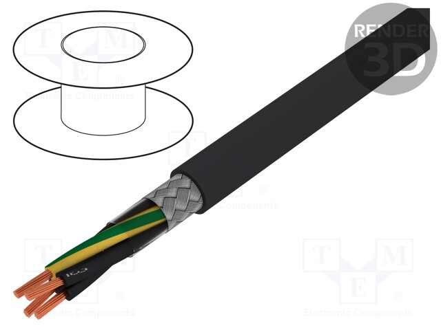 Wire; ÖLFLEX® CLASSIC 115 CY BK; 4G1mm2; tinned copper braid