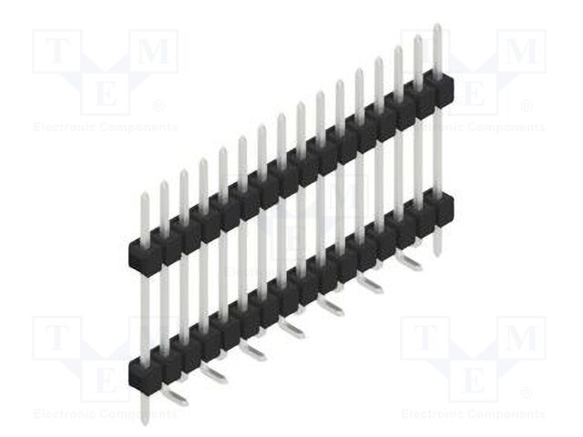 Connector: pin strips; pin header; male; PIN: 16; 2.54mm; SMT; 1x16
