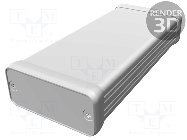 Enclosure: with panel; 1455; X: 54mm; Y: 120mm; Z: 23mm; aluminium