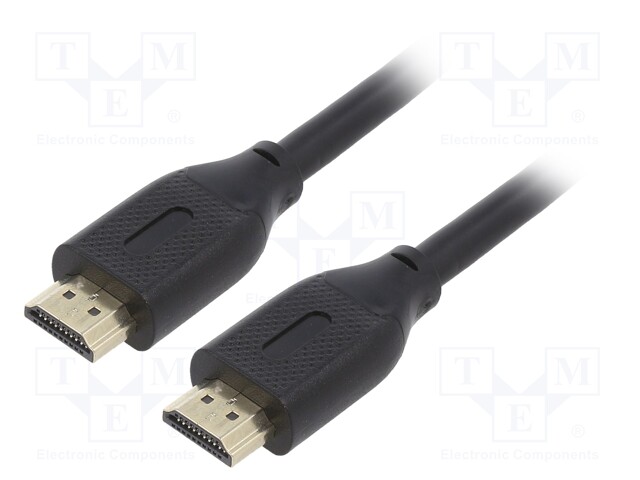 Cable; HDMI 2.1; HDMI plug,both sides; 1m; black; Core: Cu