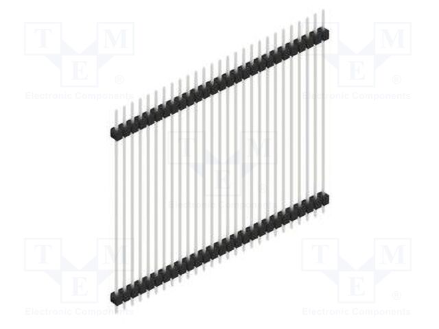 Connector: pin strips; pin header; male; PIN: 27; 2.54mm; THT; 1x27