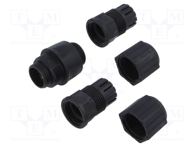 Cable joint; PIN: 8; Layout: 8p8c; Locking: threaded joint; 6.5mm