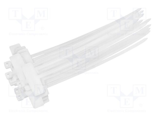 Cable tie; with label; L: 100mm; W: 2.5mm; natural; polyamide