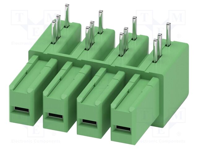 PCB headers, nominal cross section: 6 mm?, color: green, nom