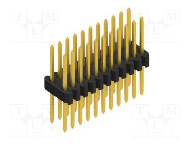 Connector: pin strips; pin header; male; PIN: 22; 1.27mm; THT; 2x11