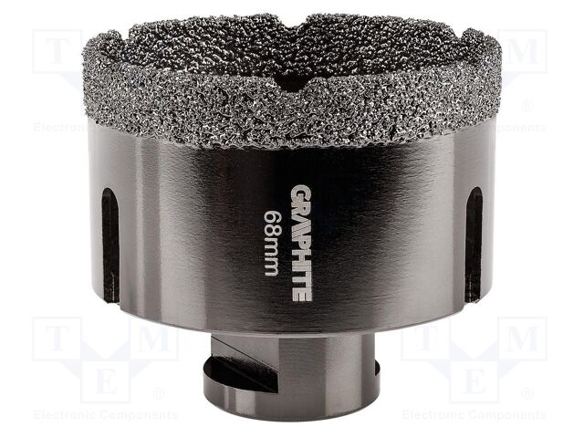 Diamond hole saw; 68mm; glaze,ceramic tile; Thread: M14