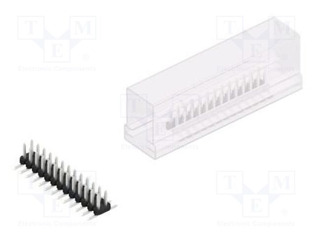 Connector: pin strips; pin header; male; PIN: 26; 2mm; SMT; 2x13
