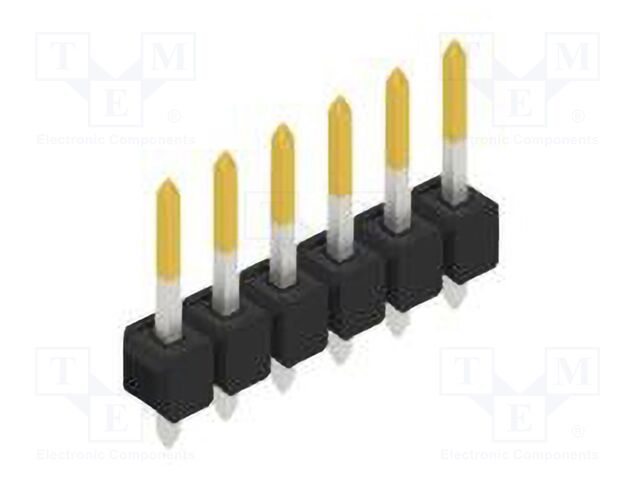 Connector: pin strips; pin header; male; PIN: 6; 2.54mm; THT; 1x6