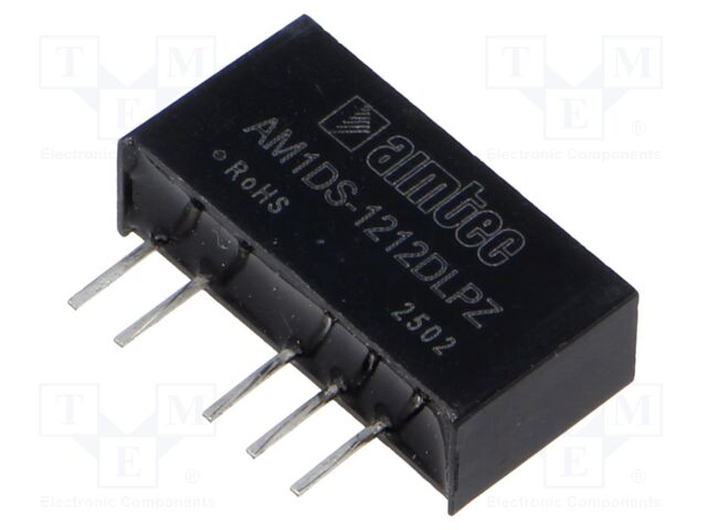 Converter: DC/DC; 1W; Uin: 10.8÷13.2V; Uout: 12VDC; Uout2: -12VDC