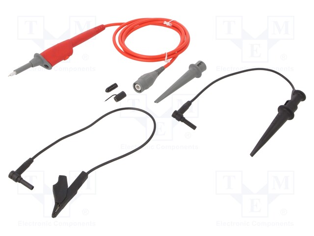 Probe: for oscilloscope; 0÷450MHz; 10: 1; 1ns; 12÷22pF; grey; 1.2m