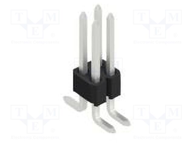 Connector: pin strips; pin header; male; PIN: 4; 1.27mm; SMT; 2x2