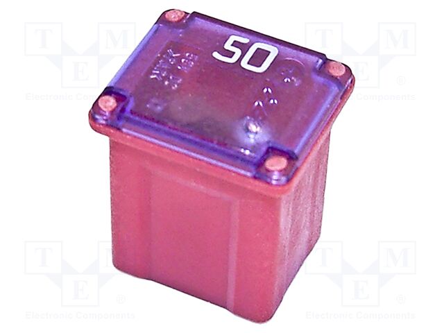Fuse: fuse; 50A; 58VDC; automotive; 14.1mm; 14.1x12x15.9mm
